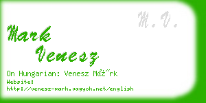 mark venesz business card